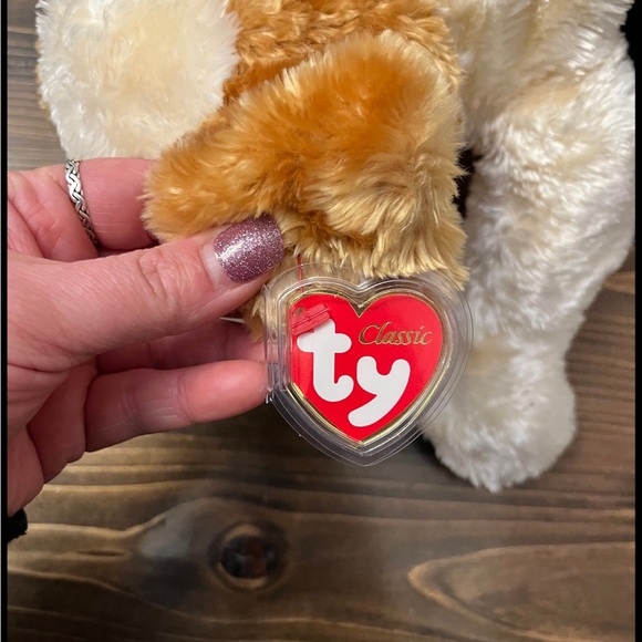 Ty Classics Collection “Scraps” the Cream&Light Brown Floppy Dog *RARE*(16 inch) - Picture 3 of 4